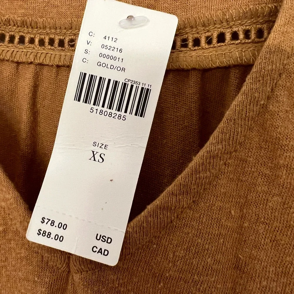 Anthropologie brand new with tags adorable copper brown color babydoll shirt - Picture 8 of 9